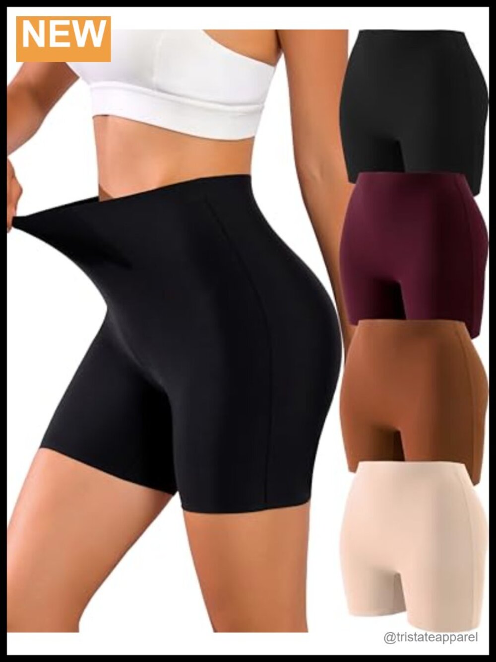 Seamless Boy Shorts Underwear No Show High Waisted Panties 4 Pack